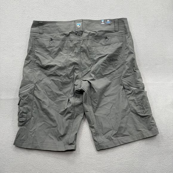 Kuhl Hiking Cargo Shorts Mens 38 Gray 12" Inseam Stretch Outdoor Nylon - Picture 2 of 8